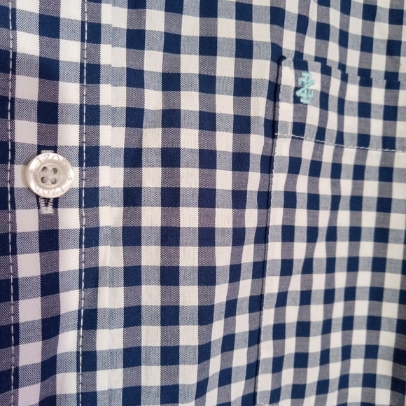 Izod check short sleeve button down shirt men size large - Picture 6 of 8